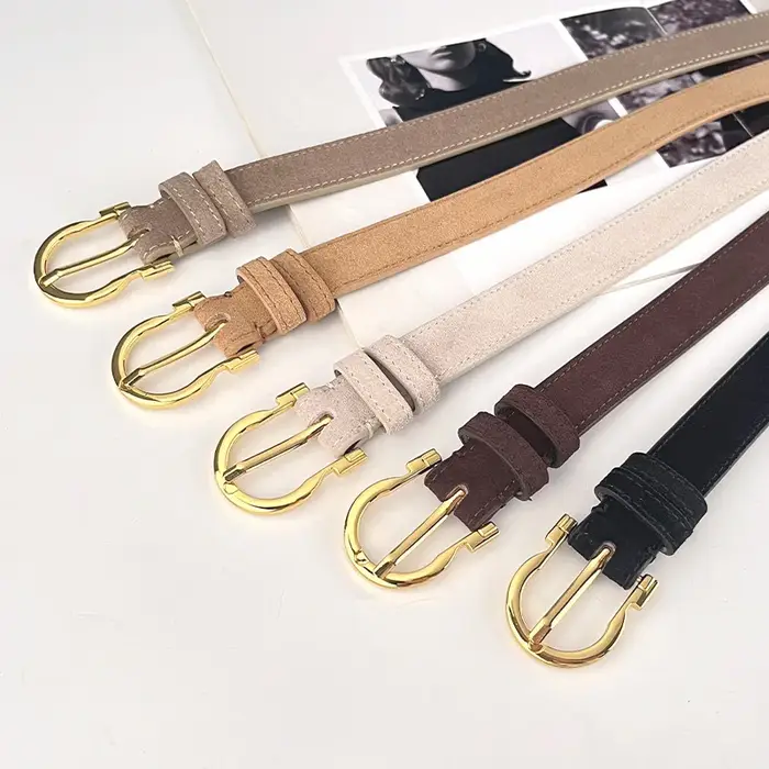 Ceinture en cuir suédé pour femme
