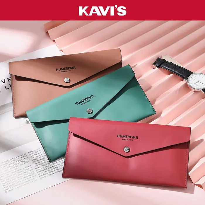 Portefeuille en cuir véritable pour femmes