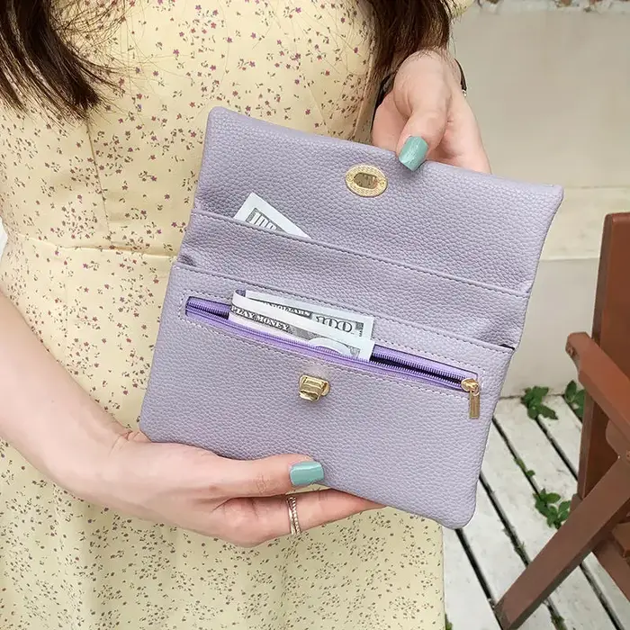 Portefeuille noir exquis pour femmes