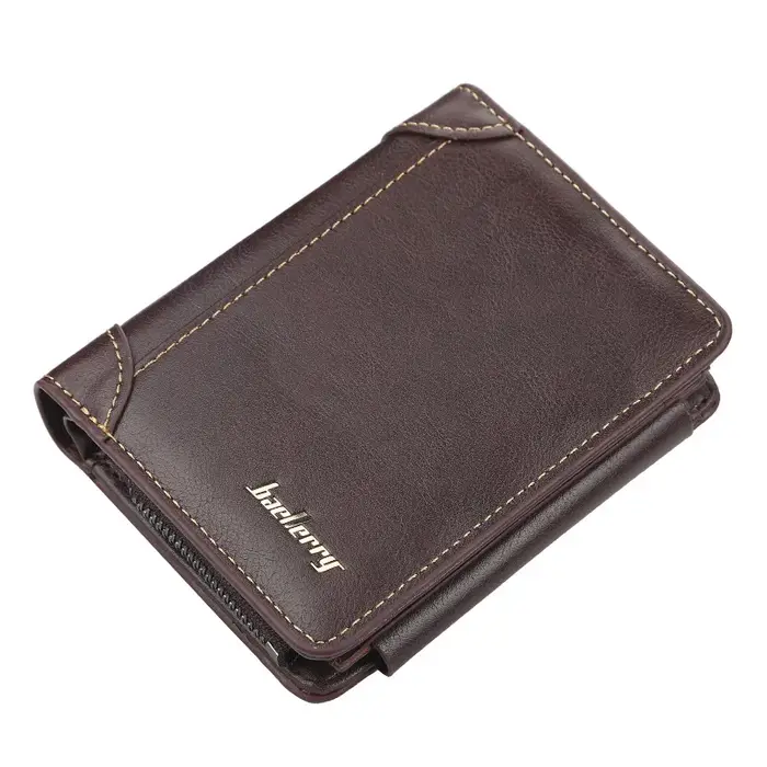 Nouveaux portefeuilles en cuir PU pour hommes de haute qualité fermeture éclair court design porte-carte homme sac à