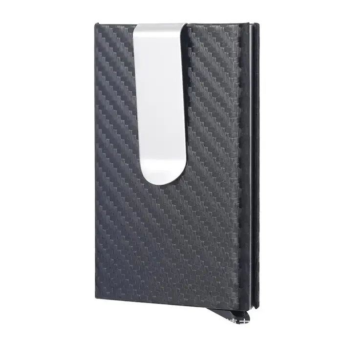 Portefeuille minimaliste pour hommes et femmes - Portefeuille fin anti-RFID, résistant aux rayures, 