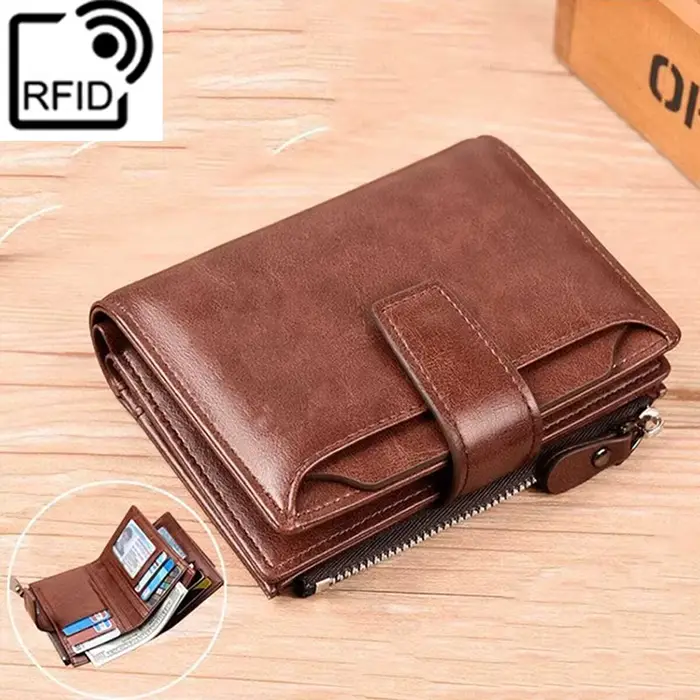 Porte-monnaie homme portefeuille RFID antivol