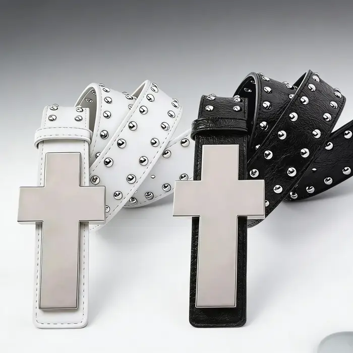 Ceinture Punk Croix pour Hommes Femmes