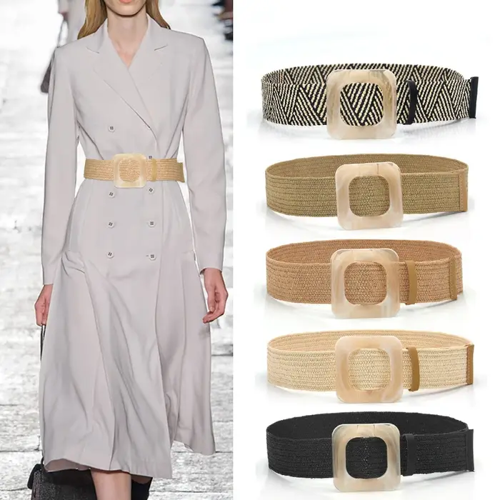 Ceinture élastique tressée pour femme