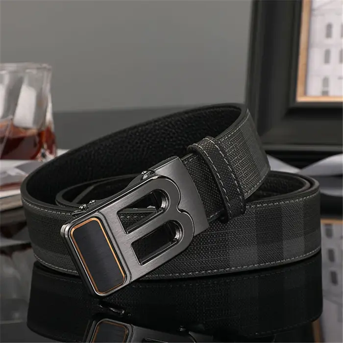 Haute qualité hommes ceinture concepteur en cuir véritable ceintures mâle métal automatique boucle décontracté à la mode