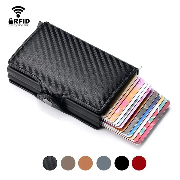 Anti Rfid fibre de carbone porte-carte de crédit hommes 14