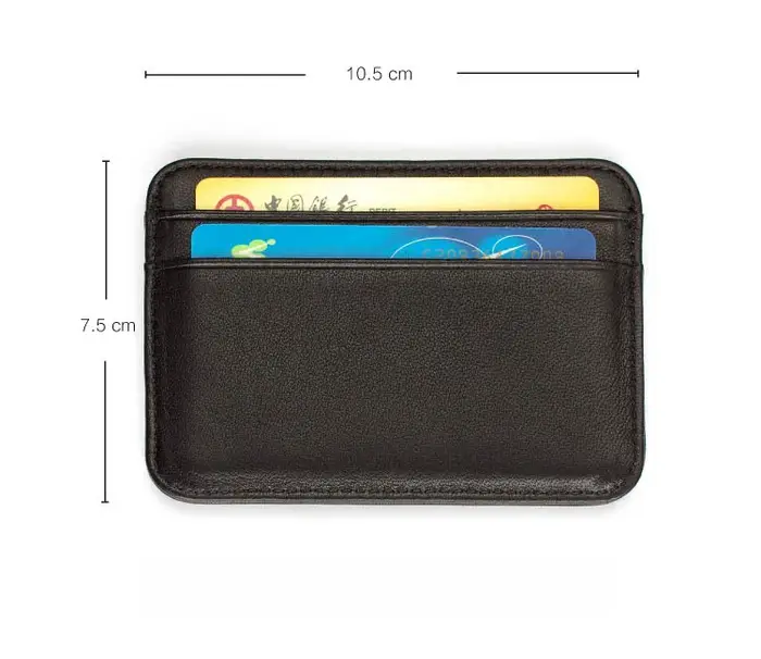 Nouveau mince 100% peau de mouton en cuir véritable portefeuille pour hommes mâle