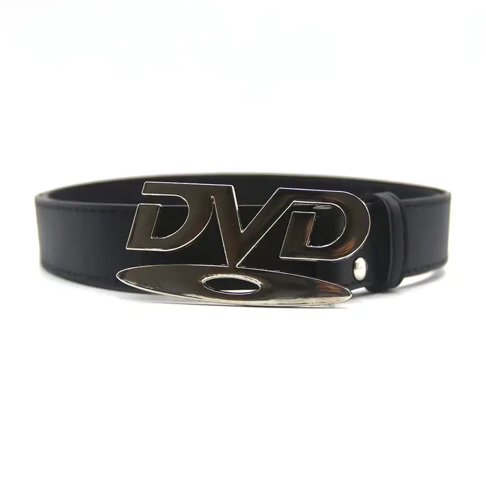 Ceinture pour femme tendance Y2K, design rétro avec boucle DVD, ceinture en jean tendance pour influ