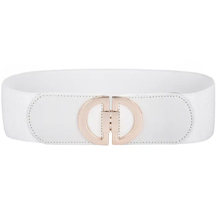 Ceinture élastique fine pour femmes, boucle en alliage, grande taille, extensible, large, pour robes