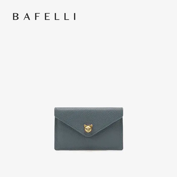 BAFELLI Designer Fentes multi-cartes Portefeuille court en cuir véritable pour femme avec rangement de factures