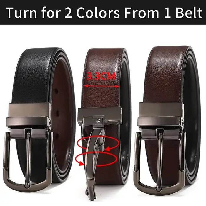 Ceinture en cuir véritable pour homme