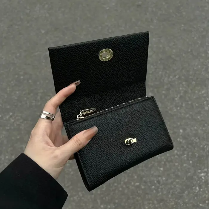 Portefeuille noir exquis pour femmes