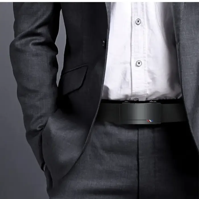 Ceintures en cuir pour hommes mode boucle automatique peau de vache