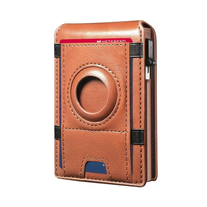 Nouveau porte-cartes pour homme, avec fermeture magnétique, boîtier en aluminium à ouverture latéral