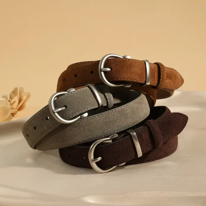 Ceinture en cuir suédé pour femmes