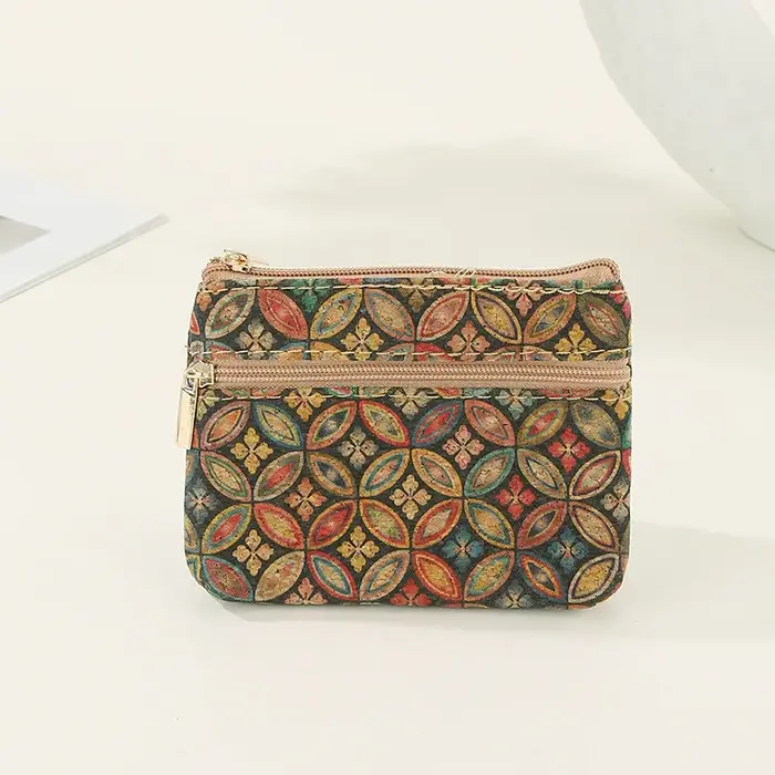 Petit sac en liège, Mini portefeuille, porte-monnaie, organisateur de clés écologique, cadeau pour s