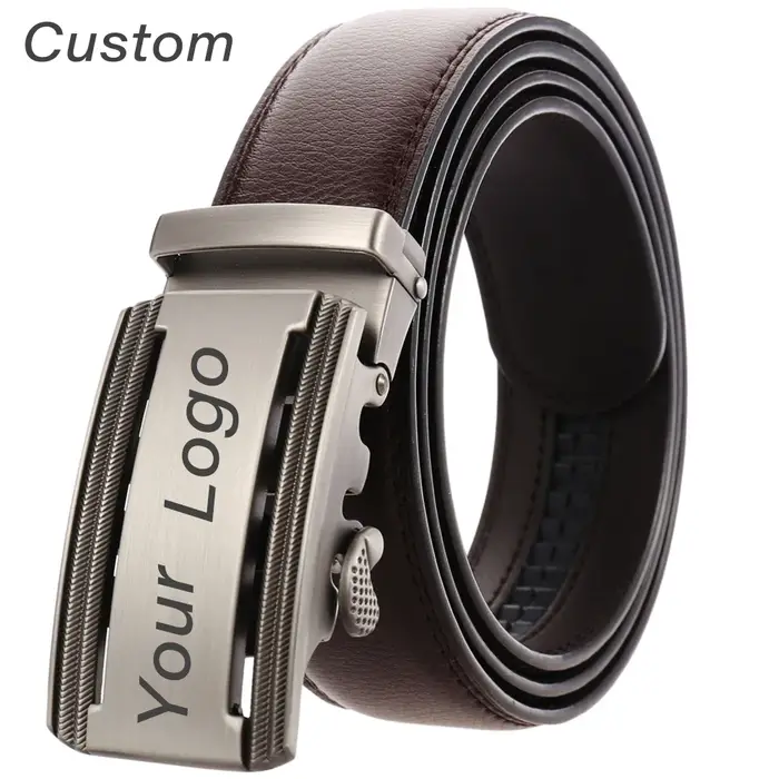 Ceinture en cuir blanc personnalisée pour hommes