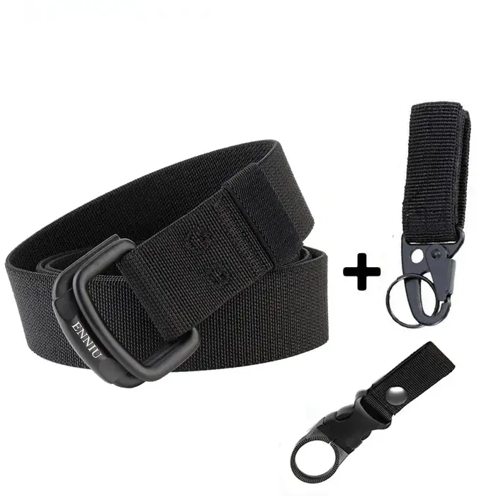 Ceintures légères à Double anneaux avec boucle en métal pour hommes