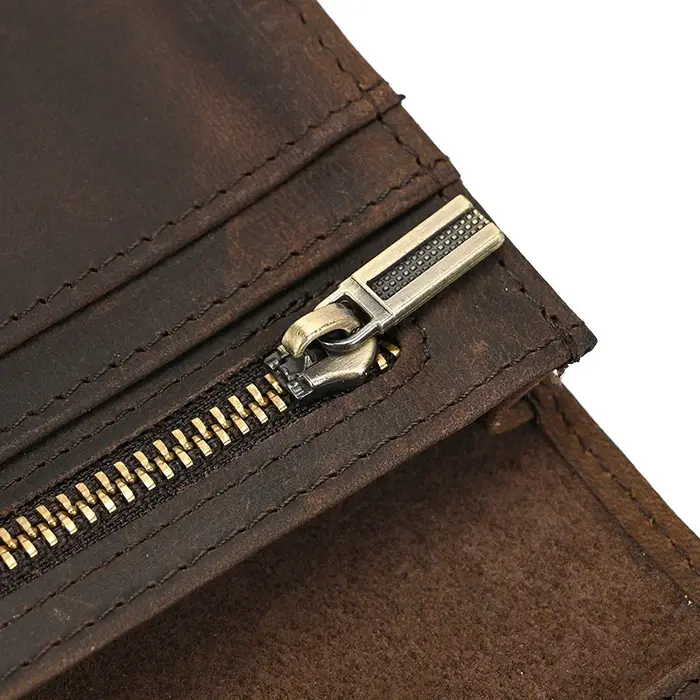 RFID – portefeuille en cuir de cheval fou pour hommes