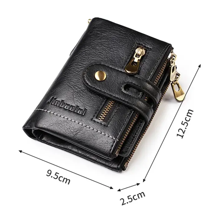 Nouveaux hommes portefeuilles en cuir synthétique polyuréthane court porte-carte chaîne marque de luxe