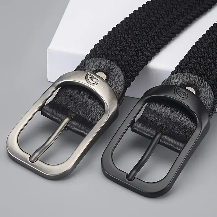 Ceinture élastique tissée décontractée pour hommes et femmes
