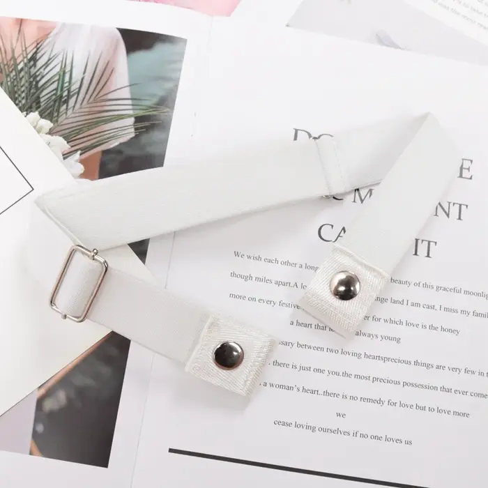 Ceinture élastique sans boucle toile femmes