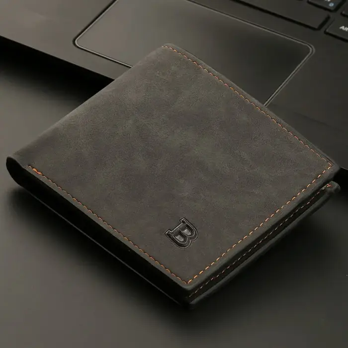 Petits portefeuilles en cuir rétro pour hommes