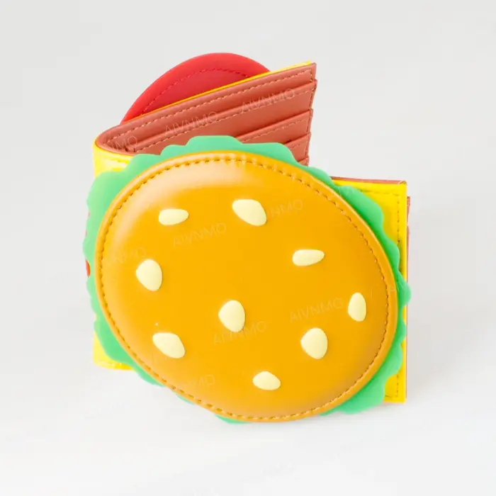 Portefeuille pliable Burger 3D de haute qualité