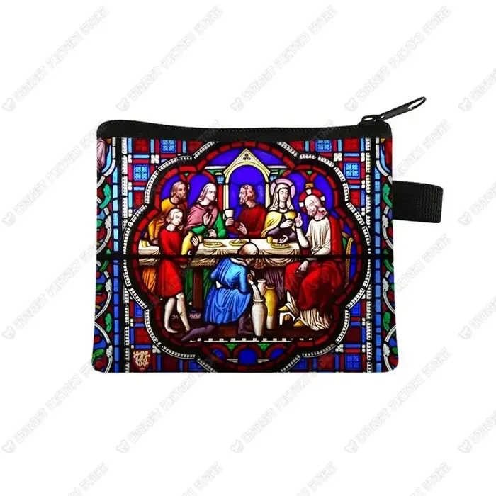 Porte-monnaie unisexe, porte-monnaie, icône religieuse, Super Atsem, Vintage, religieux, jésus, la v