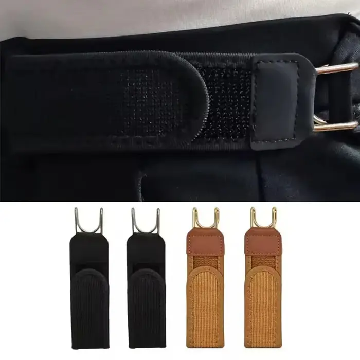 Ceinture élastique portable unisexe avec sangle réglable en velcro et boucle à crochet en métal