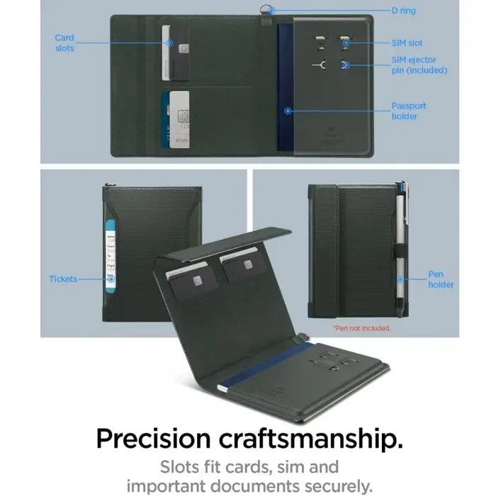 Protection Rfid porte-passeport portefeuille de voyage pour hommes en cuir Multi fonction