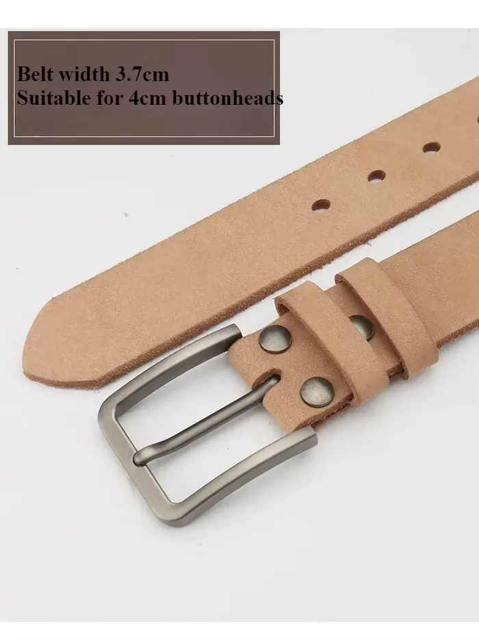 Ceinture en cuir pour hommes fabriquée en véritable peau de vache entière