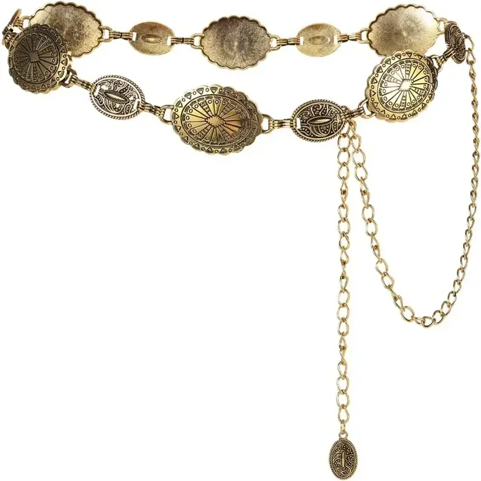 Ceinture à chaîne en métal pour femmes