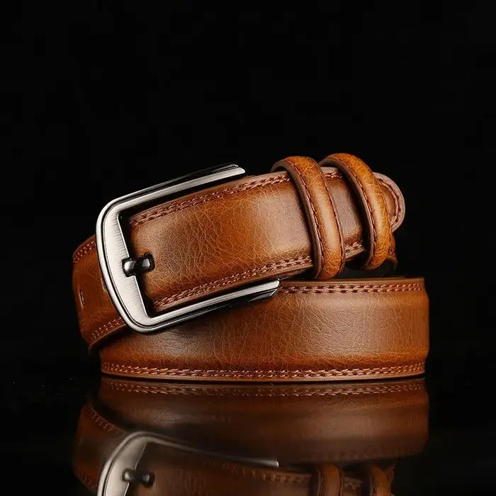 Ceinture homme ceinture homme ceinture garçon véritable peau de vache boucle ardillon ceinture marron moyen-âge jeunesse décontracté hommes ceinture