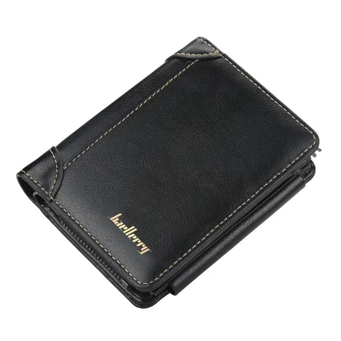 Nouveaux hommes en cuir portefeuilles de haute qualité fermeture éclair court design porte-carte hom