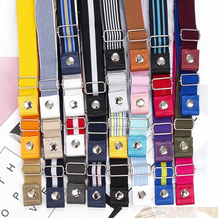 Ceinture élastique sans boucle toile femmes