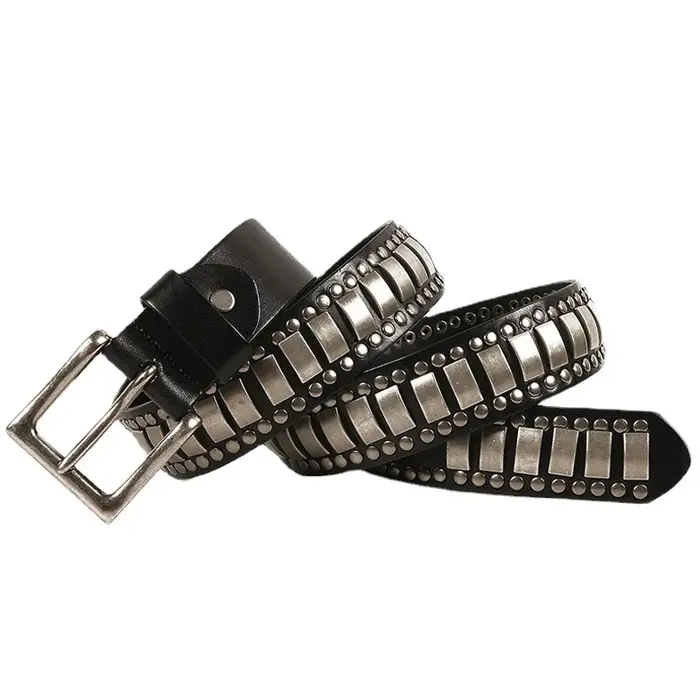 Ceintures Punk Rock à motif géométrique pour hommes