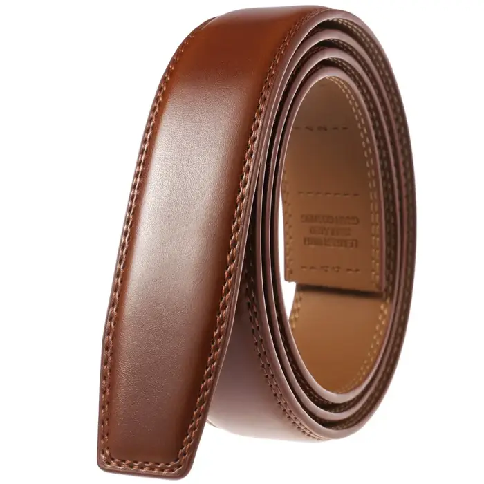 Ceinture en cuir véritable de vache sans boucle