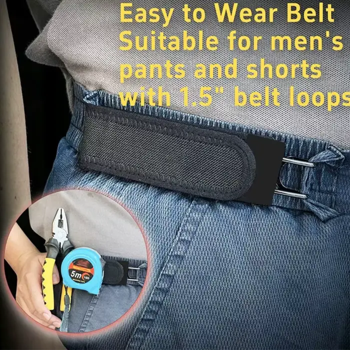 Ceinture élastique réglable en métal avec boucle invisible pour hommes et femmes