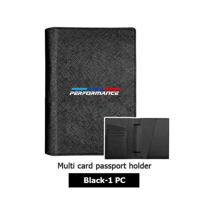 Portefeuille de voiture multifonctionnel en cuir, porte-permis de conduire, porte-cartes d'identité