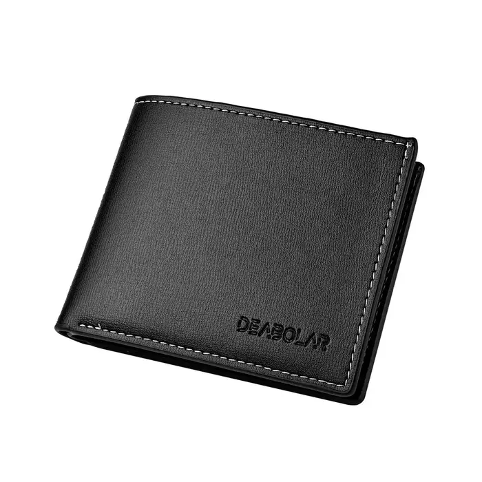 Portefeuille court en cuir pour hommes
