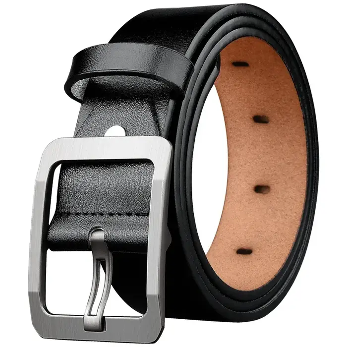 Ceinture en cuir PU de luxe pour hommes avec boucle à ardillon classique