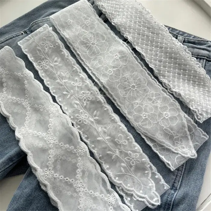 Ceinture élastique en dentelle avec nœud pour femme