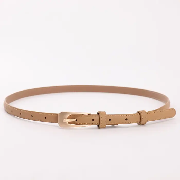 Ceinture fine polyvalente pour femme en cuir PU de haute qualité, idéale pour les jeans décontractés