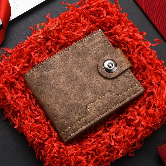 Portefeuille classique à deux volets pour homme avec nom personnalisé, portefeuille en cuir PU de qu