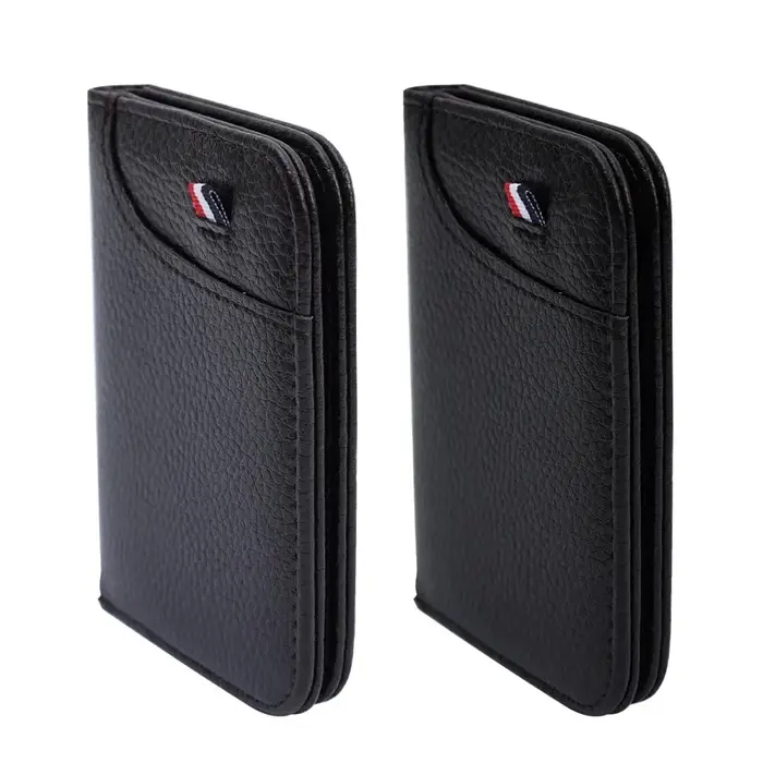 Portefeuille en cuir PU pour hommes, mini porte-cartes de crédit, porte-monnaie, mince, petit, court, portable, super fin, souple