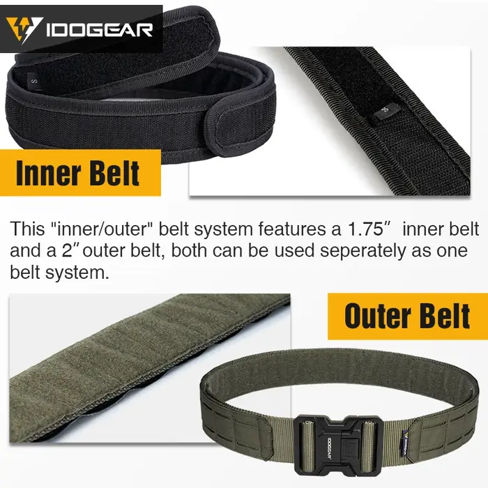 Ceinture MOLLE IDOGEAR de 2 pouces pour hommes