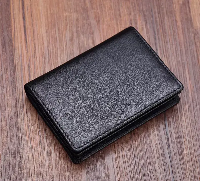 Mode de luxe en cuir véritable cartes portefeuilles hommes porte-cartes de crédit femmes porte-carte et d'identité