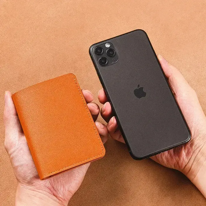Nouveau Portefeuille Pliable Minimaliste 2026 avec Bouton – Porte-Cartes en Cuir Souple pour Femmes et Hommes
