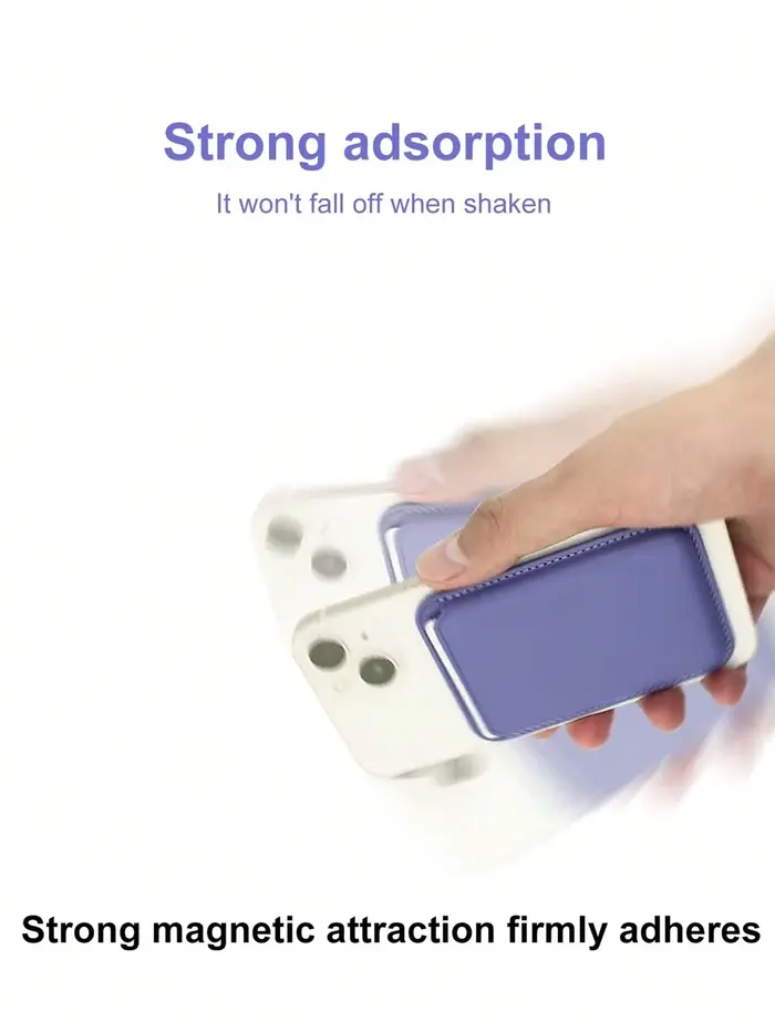 Porte-cartes en cuir, capable de contenir des cartes. Disponible en plusieurs couleurs. Convient aux téléphones magnétiques ou aux coques de téléphone.